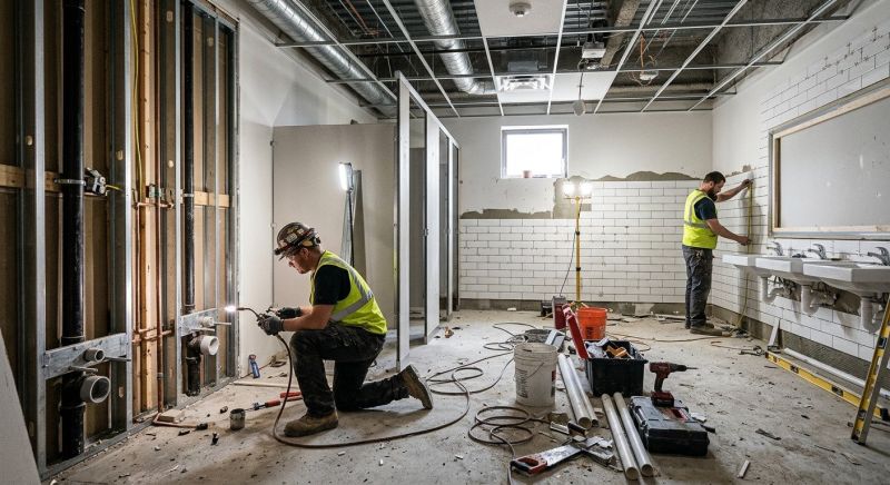 Industrial Bathroom Renovation in North Charleston, SC